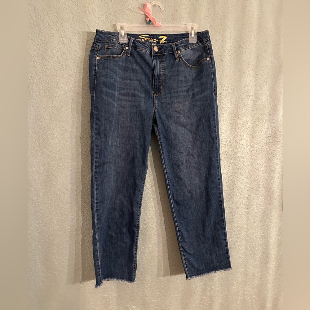 Seven 7 Jeans Tower Straight Crop Jeans Size 14